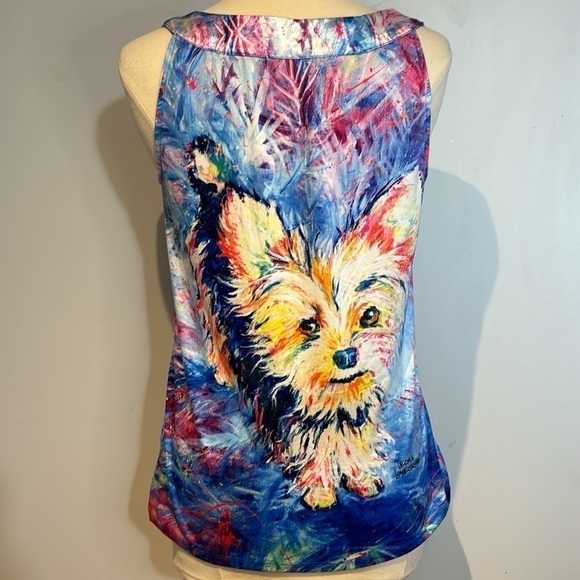 Leoma Lovegrove colourful “Yorkie” stretch pajama 2pc set size medium - Picture 9 of 13